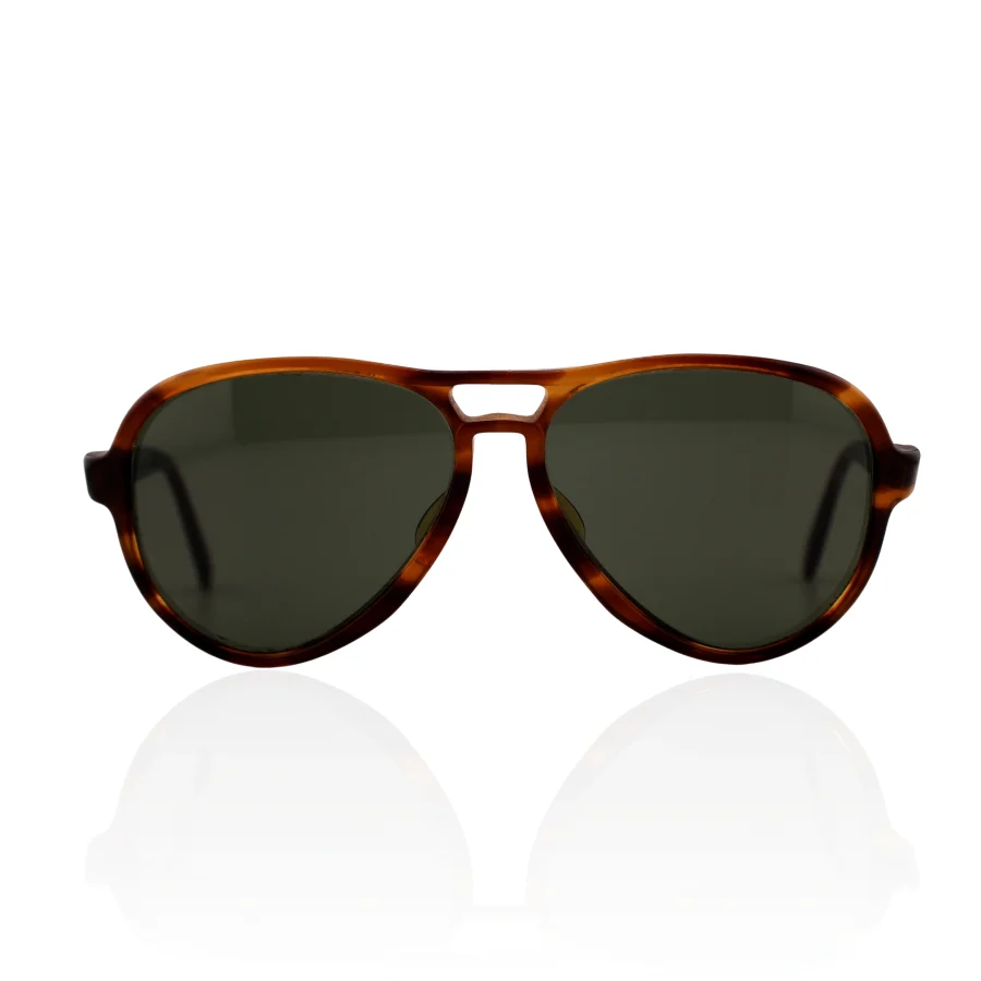 1978 tortoise aviator sunglasses with oversized acetate frame