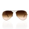 2000s gold aviator sunglasses with gradient brown lenses