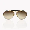 1980s titanium aviator sunglasses