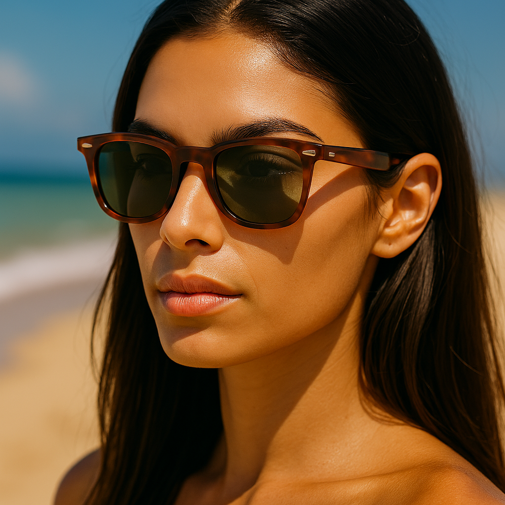 Ray-Ban Wayfarer Tortoise Shell Vintage Sunglasses – 1984 – Worn by Don Johnson in Miami Vice – G-15 Lenses